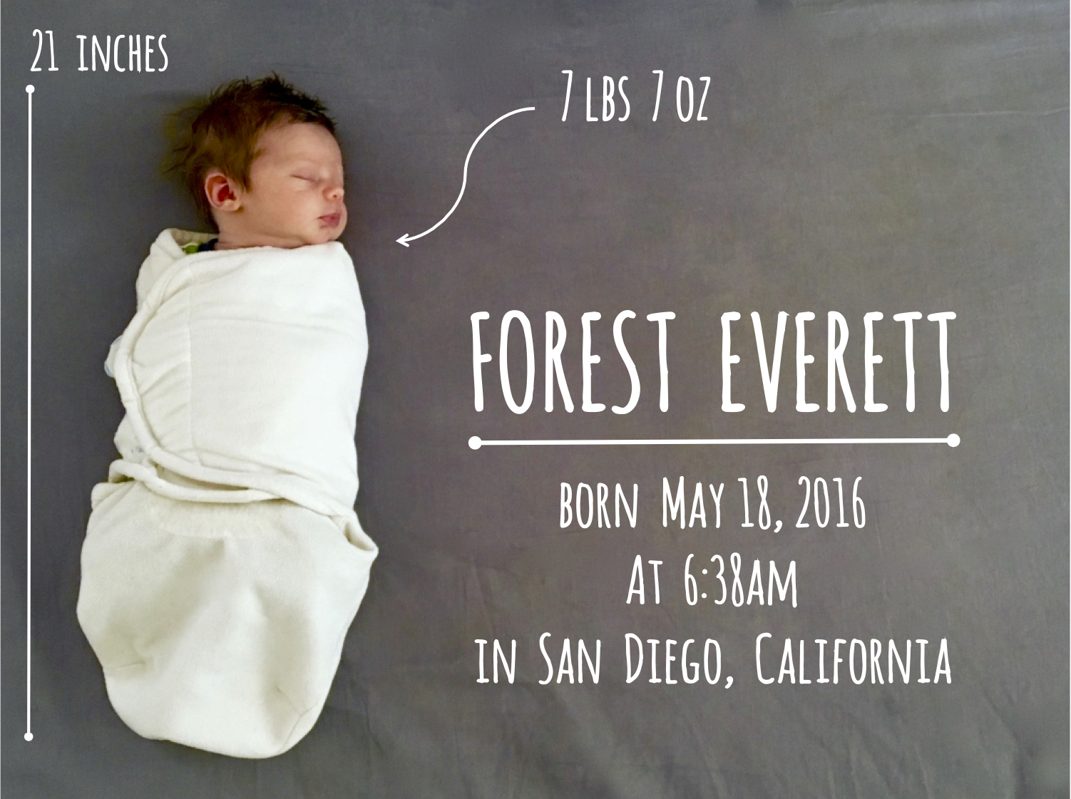 Forest Everett birth announcement